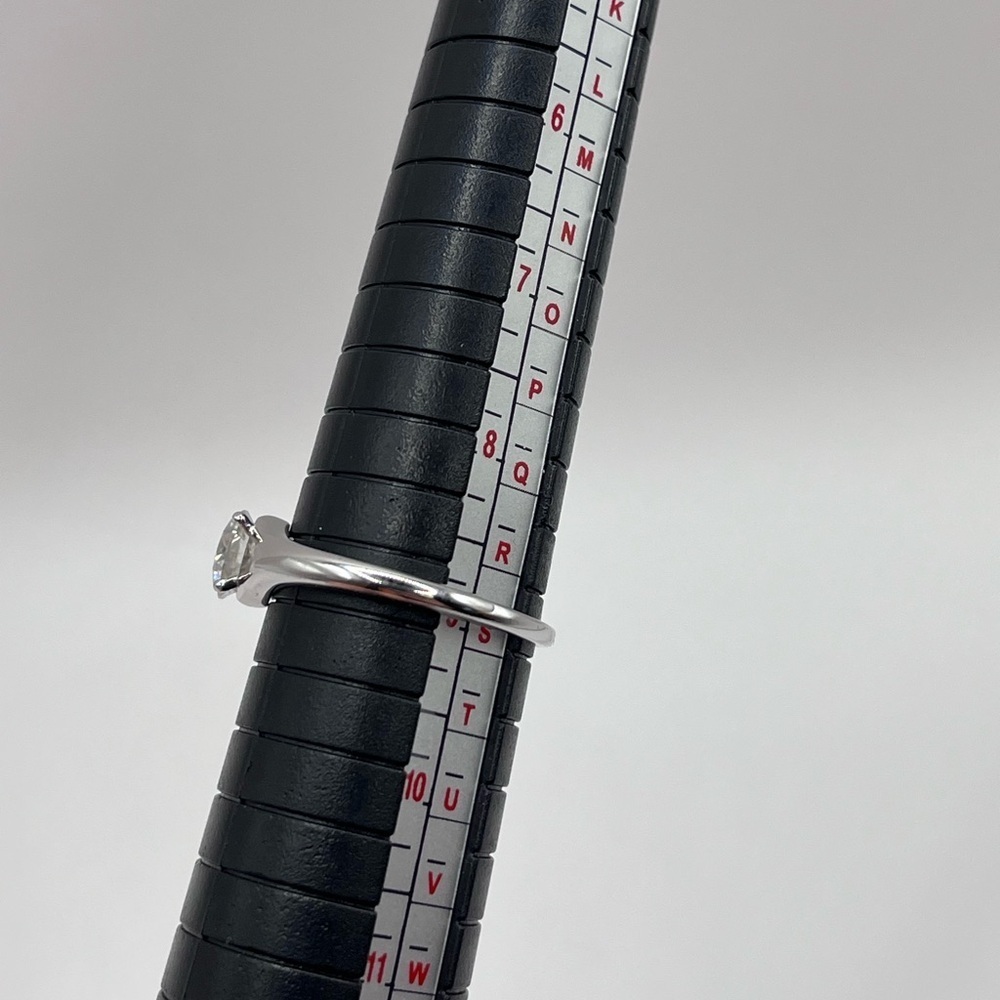 Moissanite Solitaire Sterling Silver Ring - Picture 7 of 7